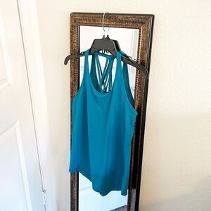 C9 by Champion bright blue striped racer back tank top